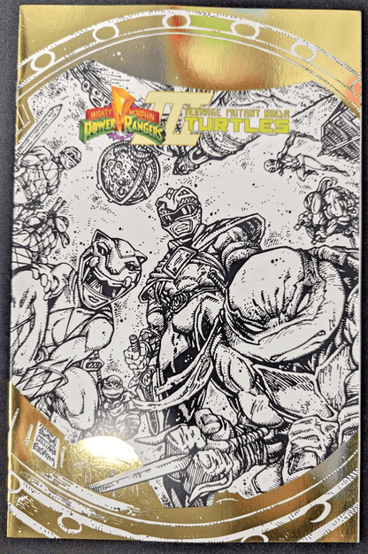 Comics - Mighty Morphin Power Rangers Teenage Mutant Ninja Turtles III 3 Foil Ashcan - Fan - Tastic Cards & Comics - Boom! Studios