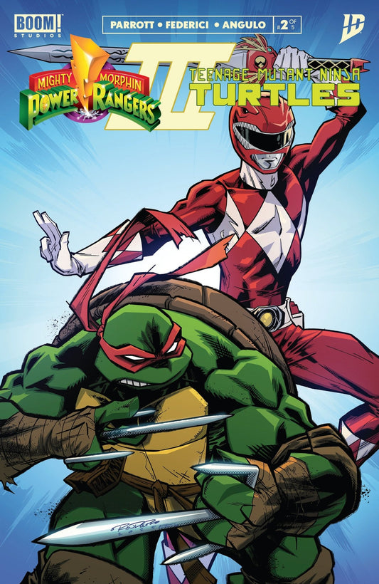 Comics - Mighty Morphin Power Rangers/Teenage Mutant Ninja Turtles III 2 B Variant (Dressed, Randolph) - Fan - Tastic Cards & Comics - Boom! Studios