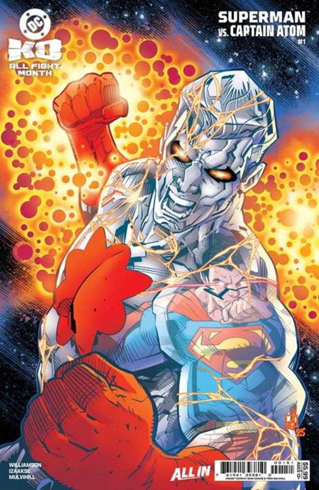Comics - DC K.O. Superman vs Captain Atom 1 (One Shot) Cover E Sean Izaakse Card Stock Variant - Fan-Tastic Cards & Comics - DC Comics