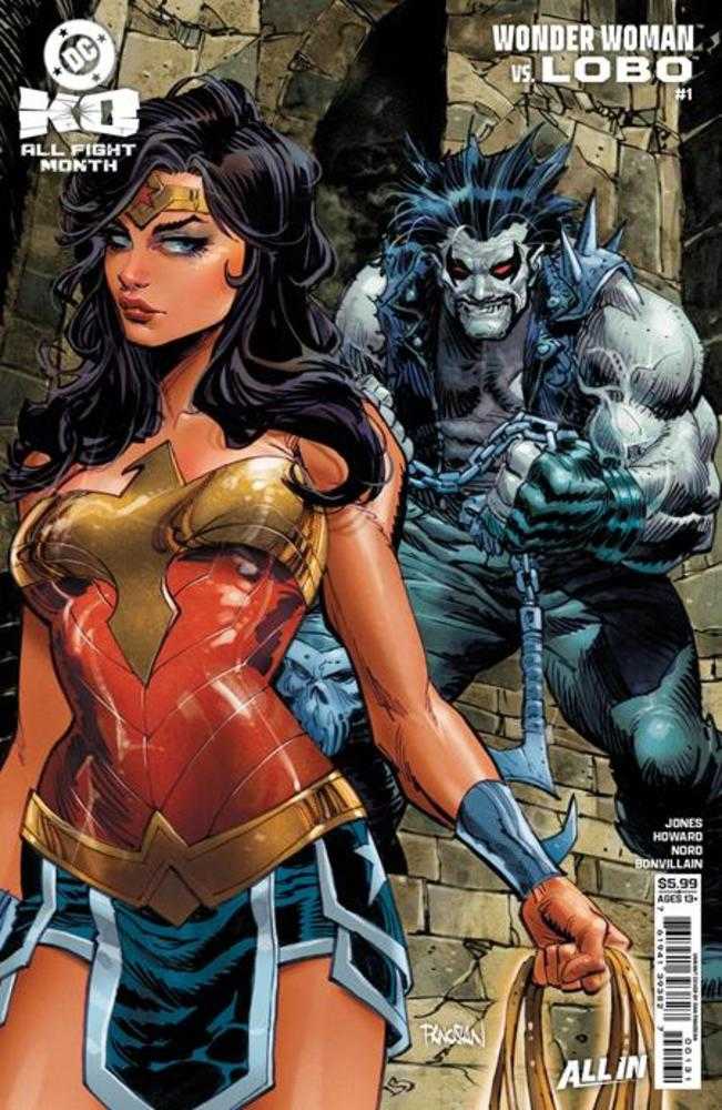 Comics - DC K.O. Wonder Woman vs Lobo 1 (One Shot) Cover B Dan Panosian Card Stock Variant - Fan - Tastic Cards & Comics - DC Comics