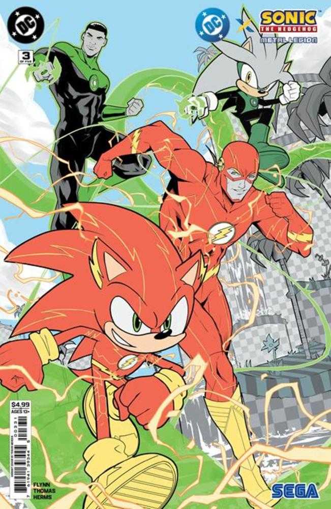 Comics - DC X Sonic The Hedgehog The Metal Legion 3 (Of 5) Cover C Travis Mercer Card Stock Variant - Fan-Tastic Cards & Comics - DC Comics