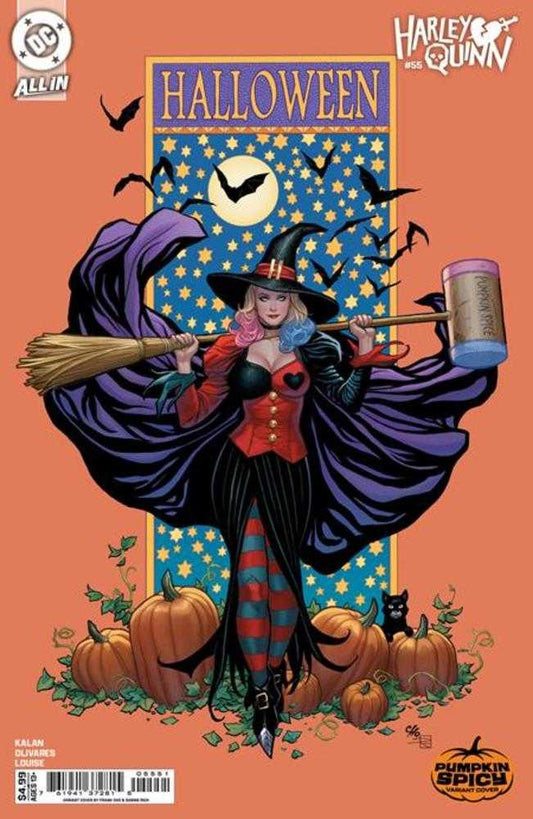 Comics - Harley Quinn 55 Cover E Frank Cho Pumpkin Spicy Card Stock Variant - Fan - Tastic Cards & Comics - DC Comics