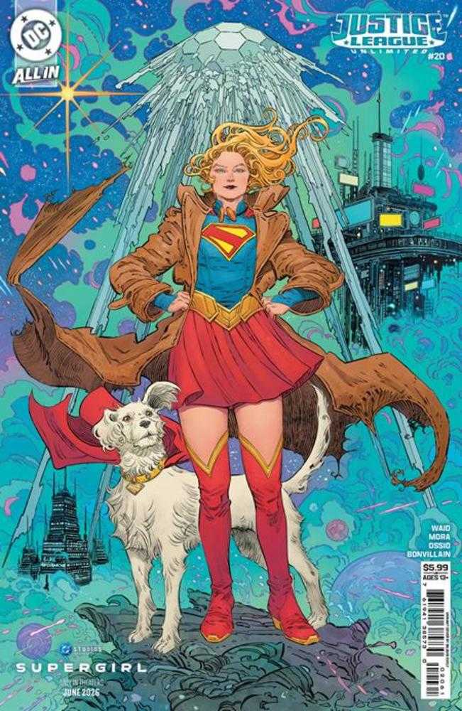 Comics - Justice League Unlimited 20 Cover F Bilquis Evely Supergirl Movie Card Stock Variant - Fan-Tastic Cards & Comics - DC Comics