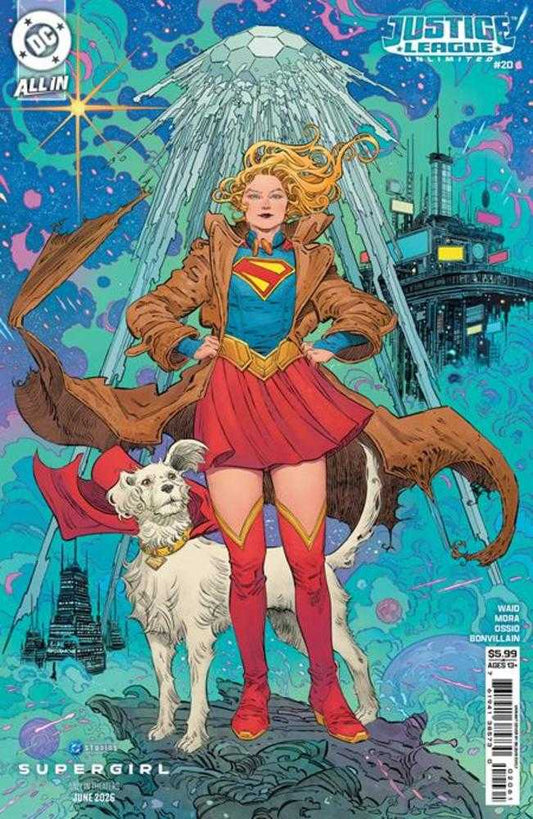 Comics - Justice League Unlimited 20 Cover F Bilquis Evely Supergirl Movie Card Stock Variant - Fan-Tastic Cards & Comics - DC Comics