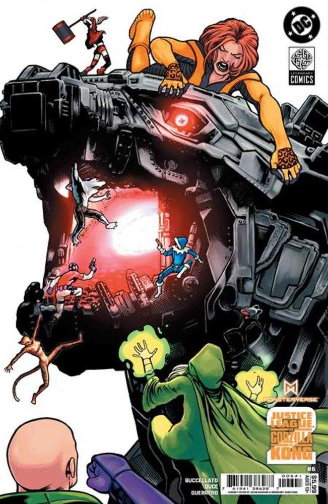 Comics - Justice League vs Godzilla vs Kong 2 6 (Of 7) Cover D Kevin Maguire Card Stock Variant - Fan - Tastic Cards & Comics - DC Comics