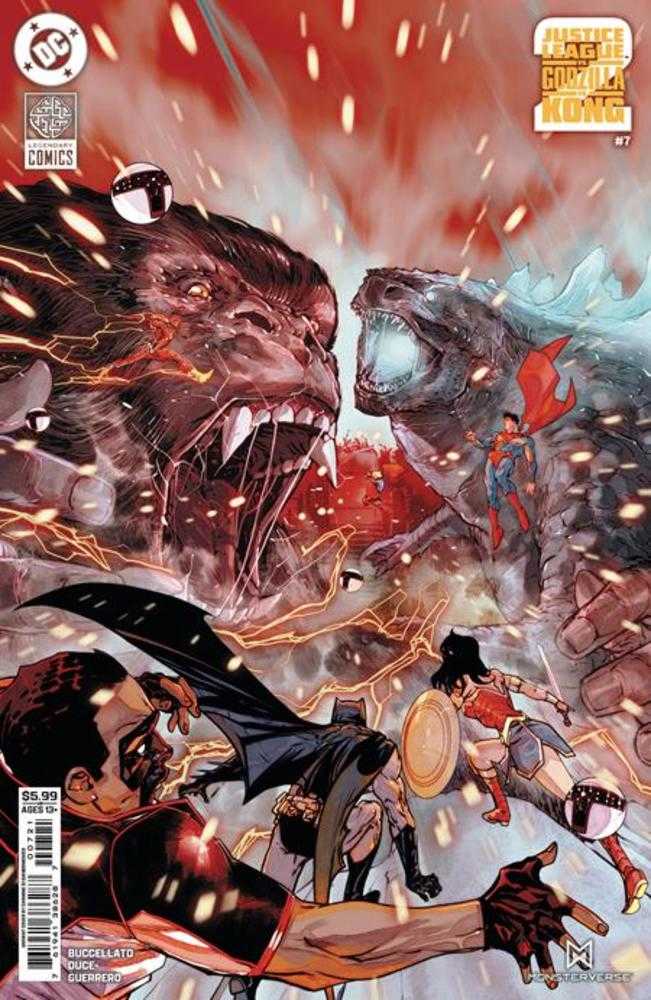 Comics - Justice League vs Godzilla vs Kong 2 7 (Of 7) Cover D Carmine Di Giandomenico Card Stock Variant - Fan-Tastic Cards & Comics - DC Comics
