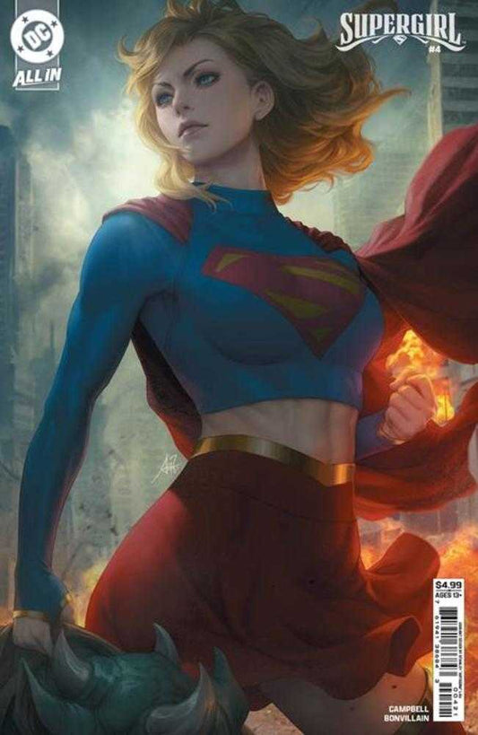 Comics - Supergirl 4 Cover B Stanley Artgerm Lau Card Stock Variant - Fan - Tastic Cards & Comics - DC Comics