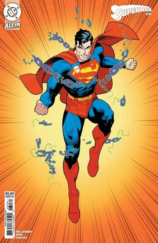 Comics - Superman 30 Cover H Dan Mora Corner Box Card Stock Variant - Fan - Tastic Cards & Comics - DC Comics