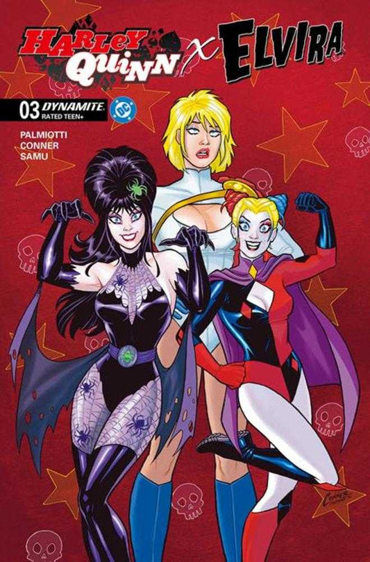 Comics - Harley Quinn X Elvira 3 Cover A Amanda Conner Red - Fan - Tastic Cards & Comics - Dynamite Entertainment