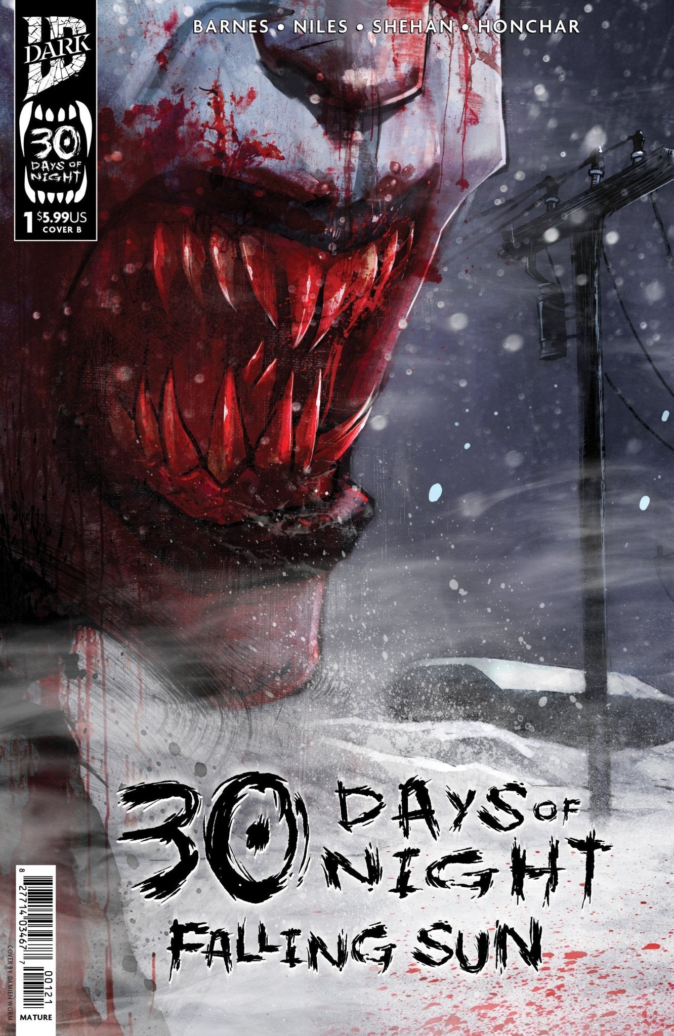 Comics - 30 Days Of Night: Falling Sun 1 Variant B (Damien Worm) - Fan - Tastic Cards & Comics - IDW Publishing