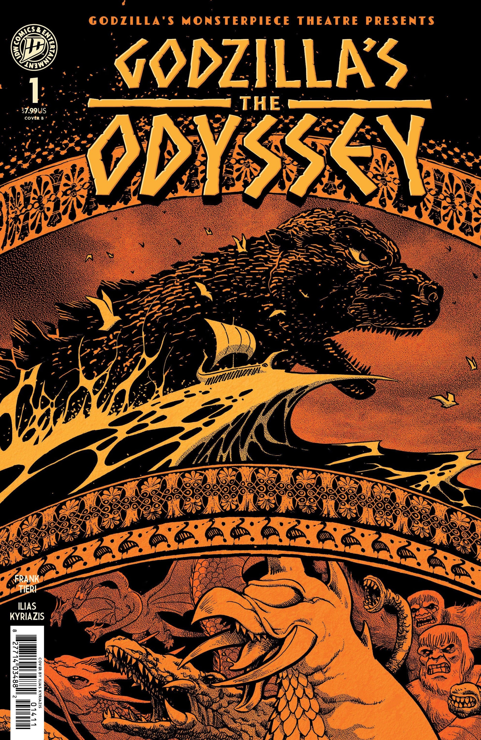 Comics - Godzilla’s Monsterpiece Theatre Presents: Godzilla’s The Odyssey Variant B (Kyriazis) - Fan-Tastic Cards & Comics - IDW Publishing