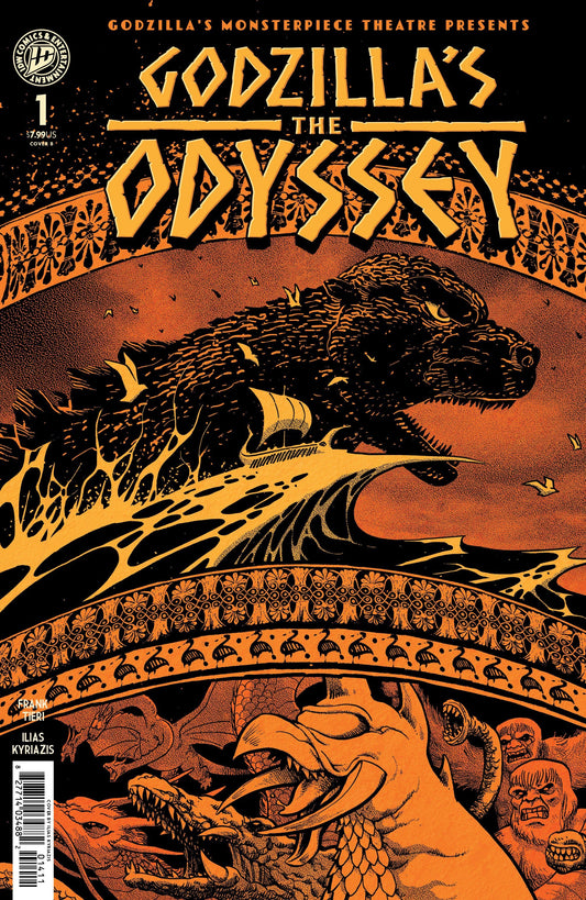 Comics - Godzilla’s Monsterpiece Theatre Presents: Godzilla’s The Odyssey Variant B (Kyriazis) - Fan-Tastic Cards & Comics - IDW Publishing
