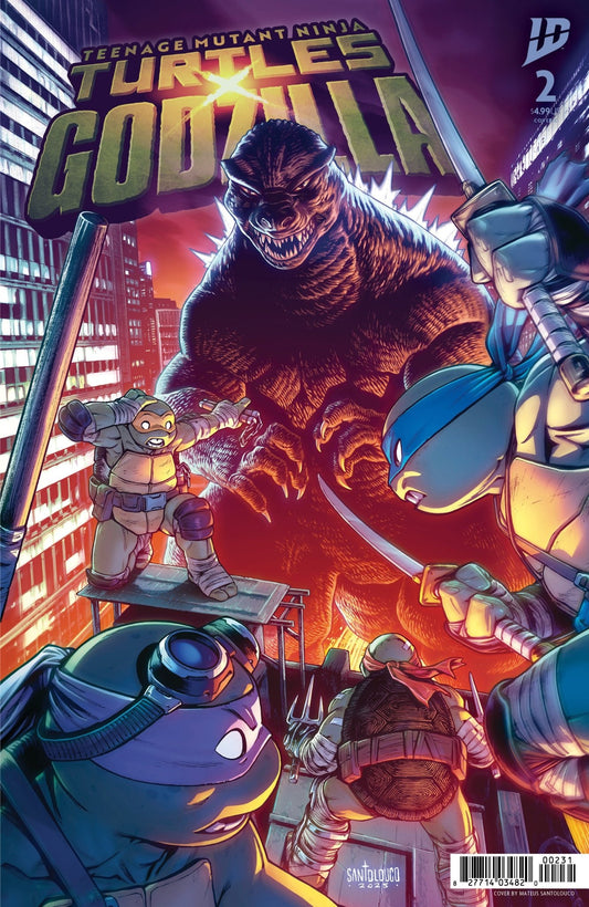 Comics - Teenage Mutant Ninja Turtles X Godzilla 2 Variant C (Santolouco) - Fan - Tastic Cards & Comics - IDW Publishing