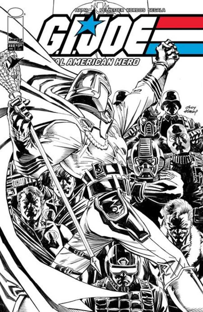 Comics - G.I. Joe A Real American Hero 323 Cover B Andy Kubert Black & White Variant - Fan - Tastic Cards & Comics - Image Comics