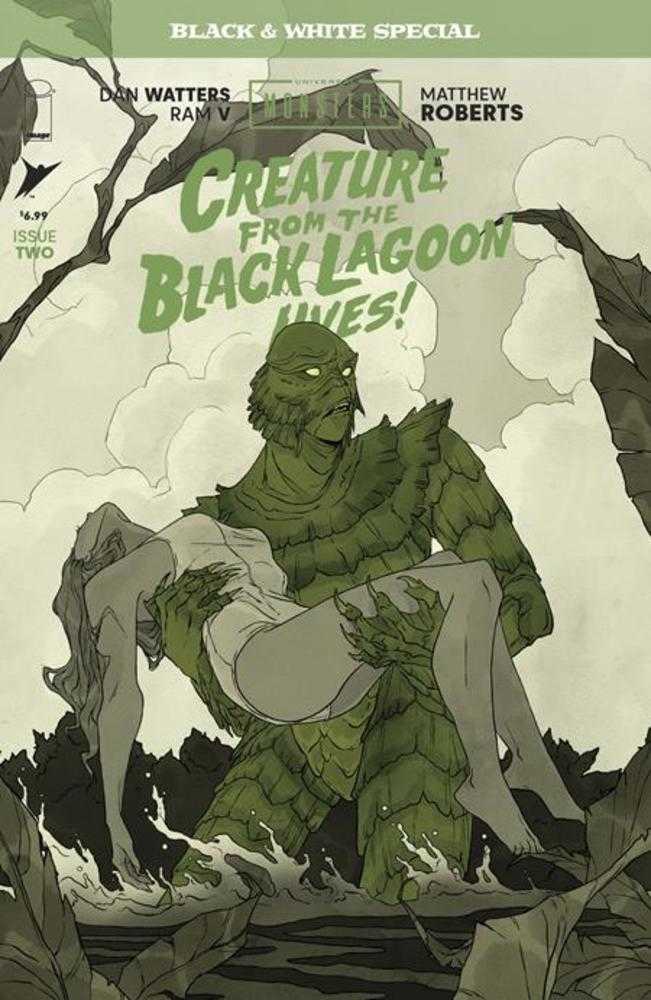 Comics - Universal Monsters Creature From The Black Lagoon Lives Black & White Special 2 (Of 2) Cover B Abigail Larson Variant - Fan-Tastic Cards & Comics - Image Comics