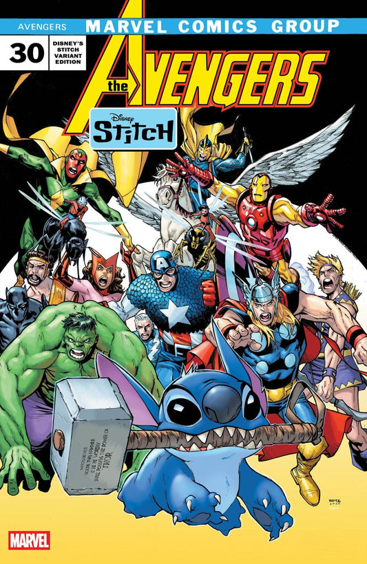 Comics - Avengers 30 Humberto Ramos Disney Stitch Variant - Fan - Tastic Cards & Comics - Marvel Comics
