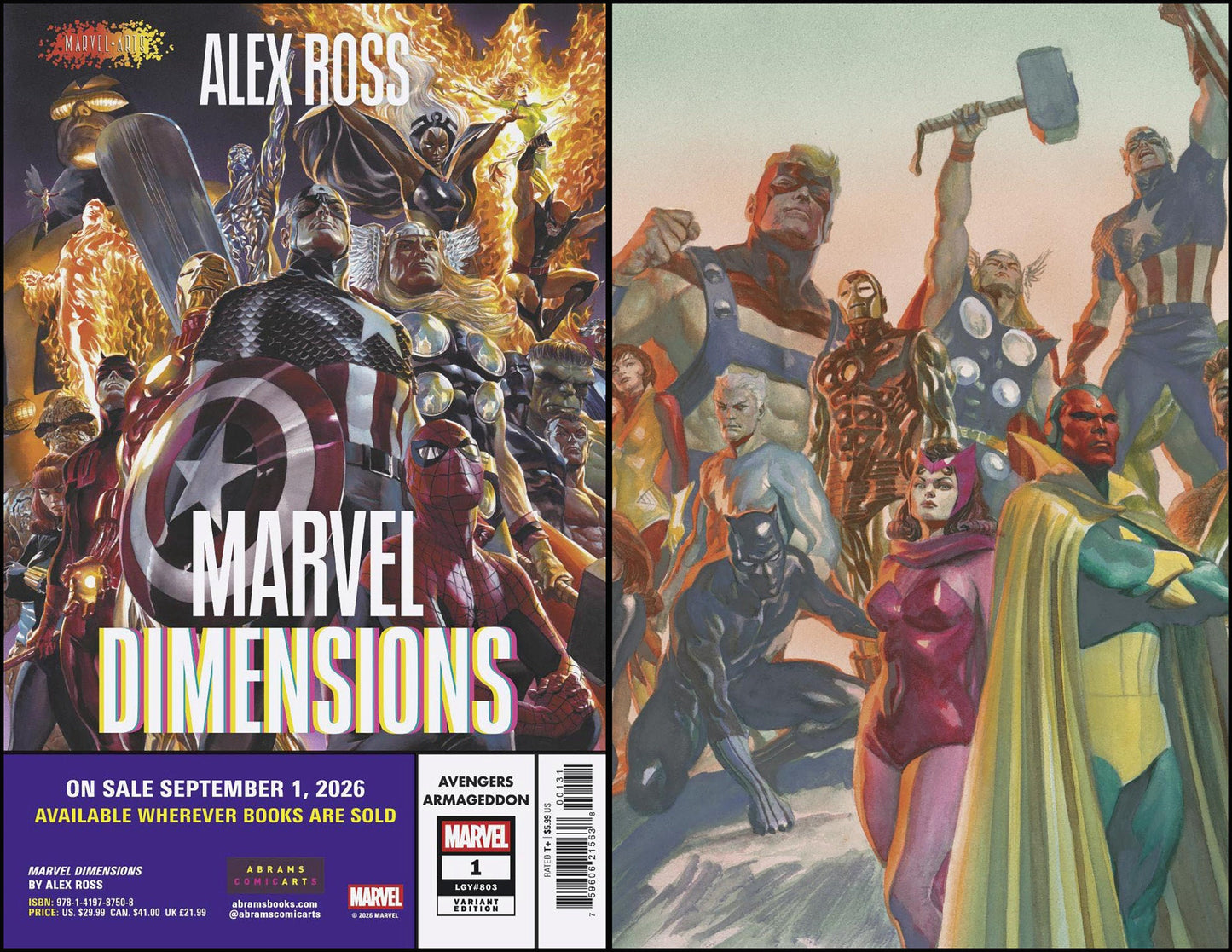 Comics - Avengers: Armageddon 1 Alex Ross Marvel Dimensions Variant - Fan-Tastic Cards & Comics - Marvel Comics