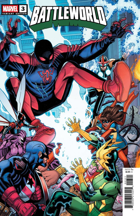 Comics - Battleworld 3 Nick Bradshaw 5 Part Connecting Variant C - Fan-Tastic Cards & Comics - Marvel Comics