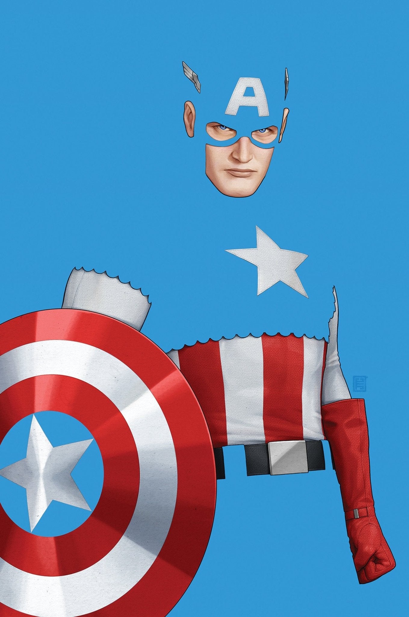 Comics - Captain America 2 John Tyler Christopher Negative Space Full Art Variant - Fan - Tastic Cards & Comics - Marvel Comics