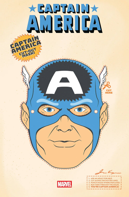 Comics - Captain America 3 Retro Halloween Mask Variant - Fan - Tastic Cards & Comics - Marvel Comics