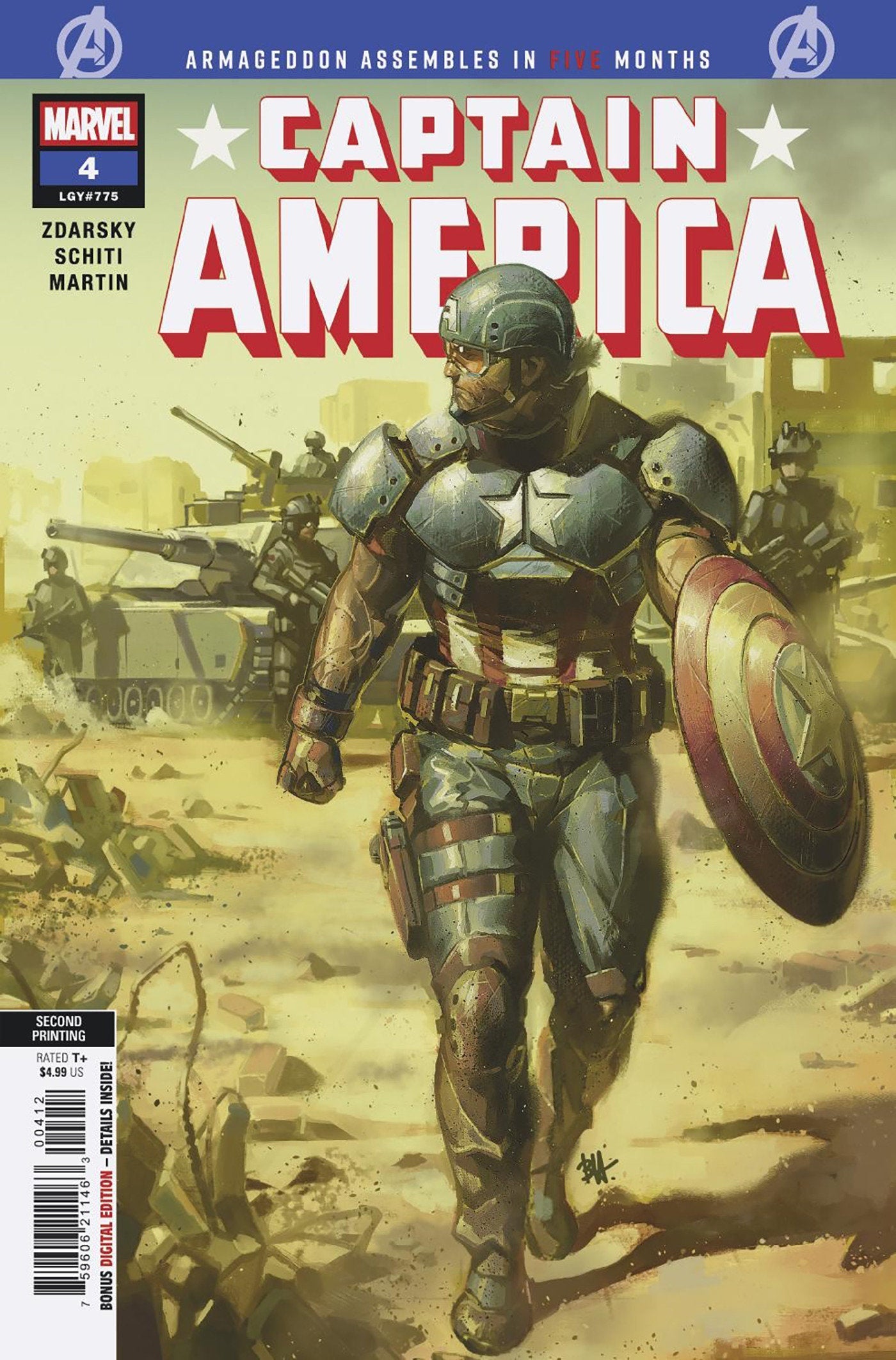 Comics - Captain America 4 Ben Harvey 2nd Printing Variant - Fan-Tastic Cards & Comics - Marvel Comics