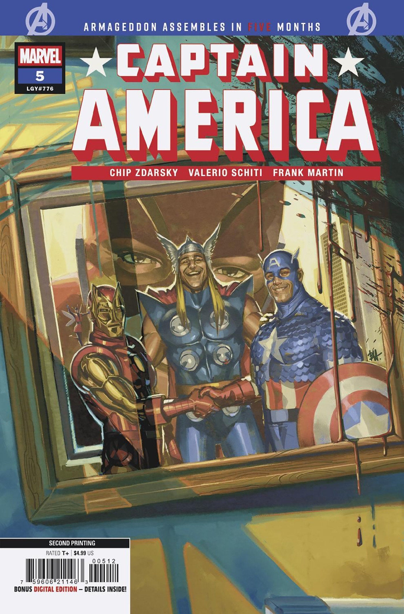 Comics - Captain America 5 Ben Harvey 2nd Printing Variant - Fan-Tastic Cards & Comics - Marvel Comics