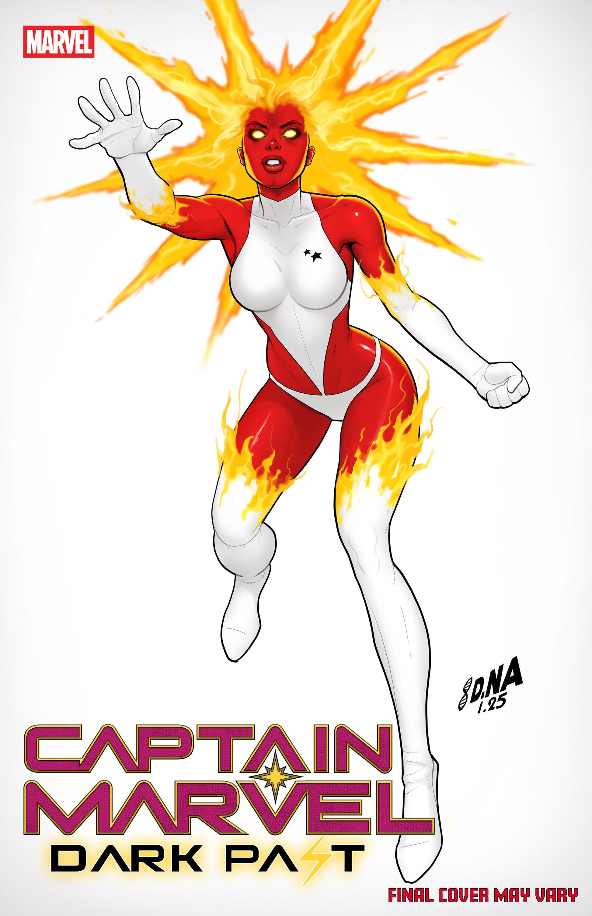 Comics - Captain Marvel: Dark Past 1 David Nakayama Color Block White Variant - Fan-Tastic Cards & Comics - Marvel Comics