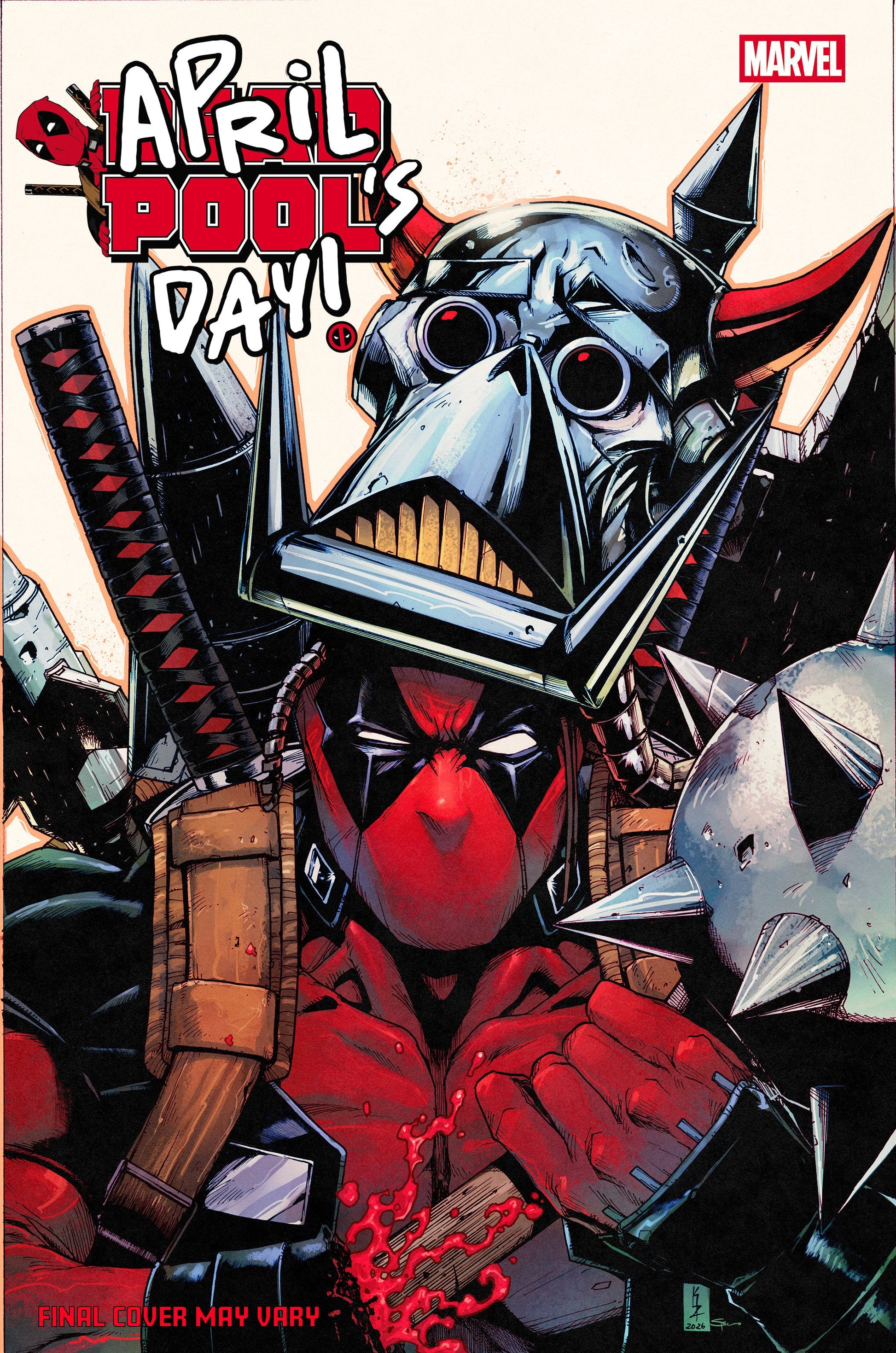 Comics - Deadpool: April Pool's Day 1 Kei Zama Death's Head Variant - Fan-Tastic Cards & Comics - Marvel Comics