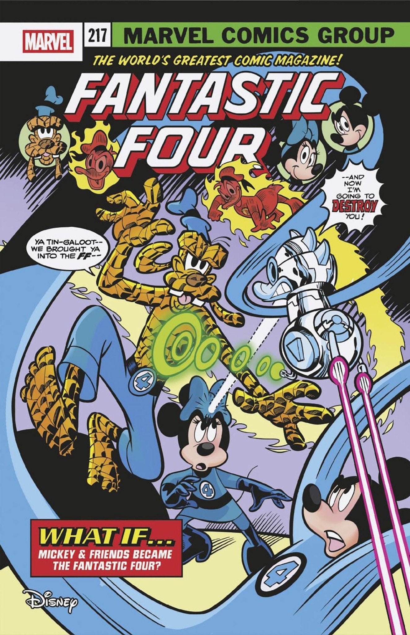Comics - Fantastic Four 5 Marco Palazzi Disney What If? Fantastic Four Homage Variant - Fan-Tastic Cards & Comics - Marvel Comics
