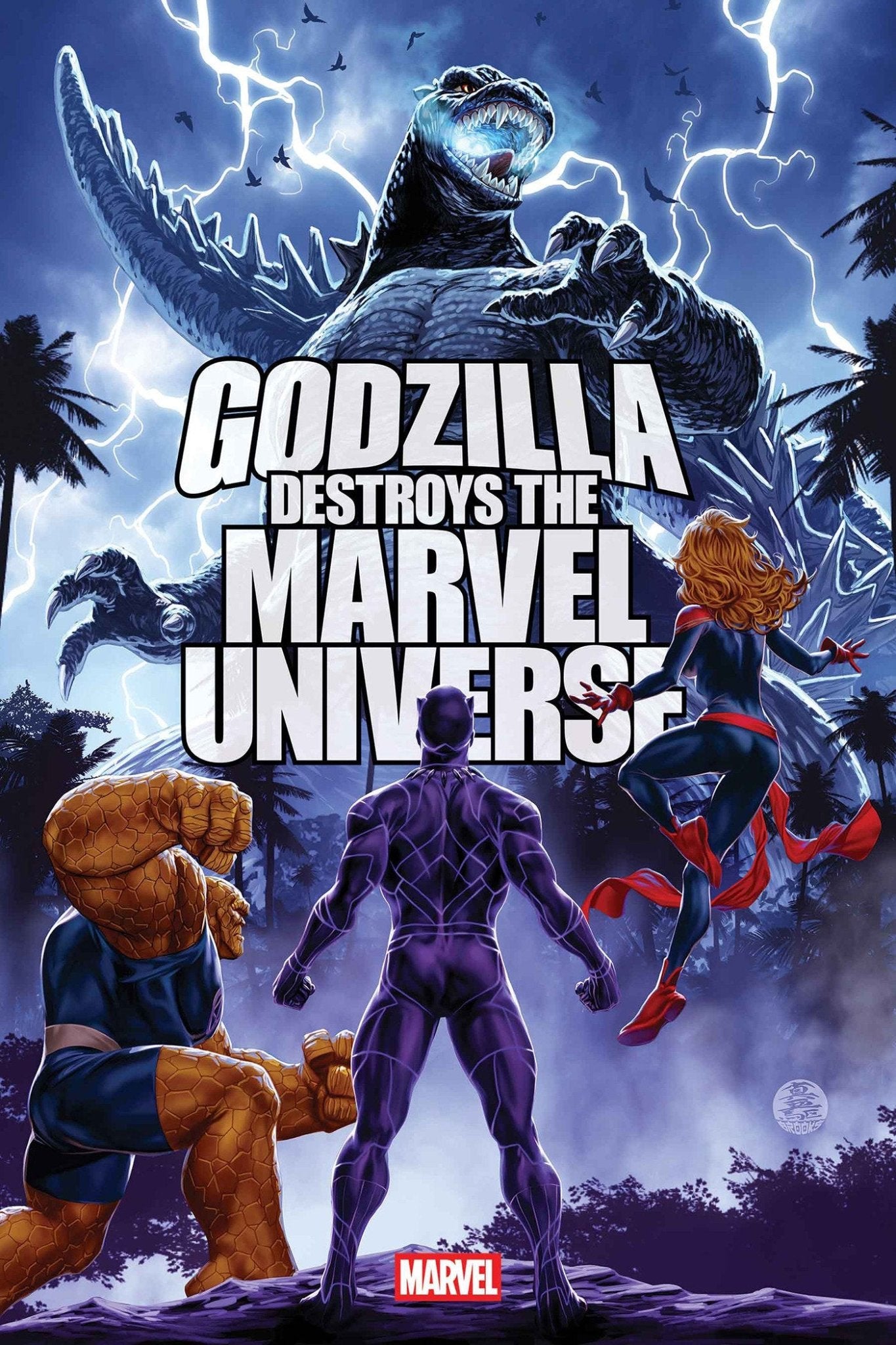 Comics - Godzilla Destroys The Marvel Universe 4 - Fan - Tastic Cards & Comics - Marvel Comics