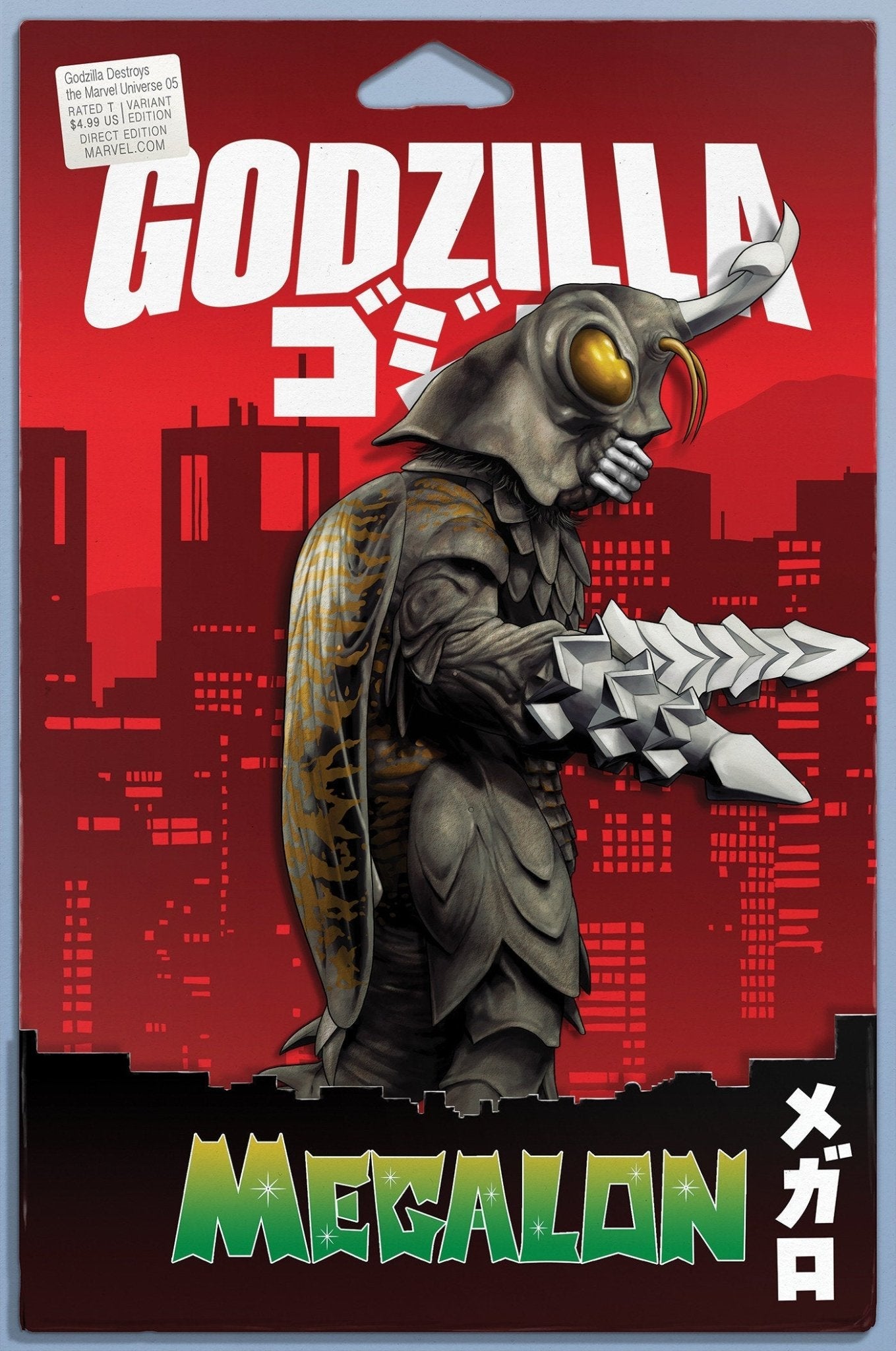 Comics - Godzilla Destroys The Marvel Universe 5 John Tyler Christopher Action Figure Variant - Fan-Tastic Cards & Comics - Marvel Comics
