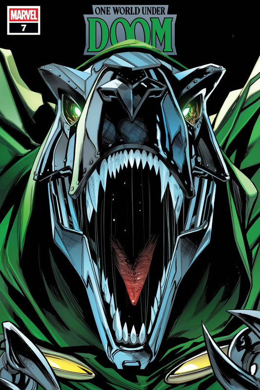 Comics - One World Under Doom 7 Geoff Shaw Doomasaur Variant - Fan - Tastic Cards & Comics - Marvel Comics