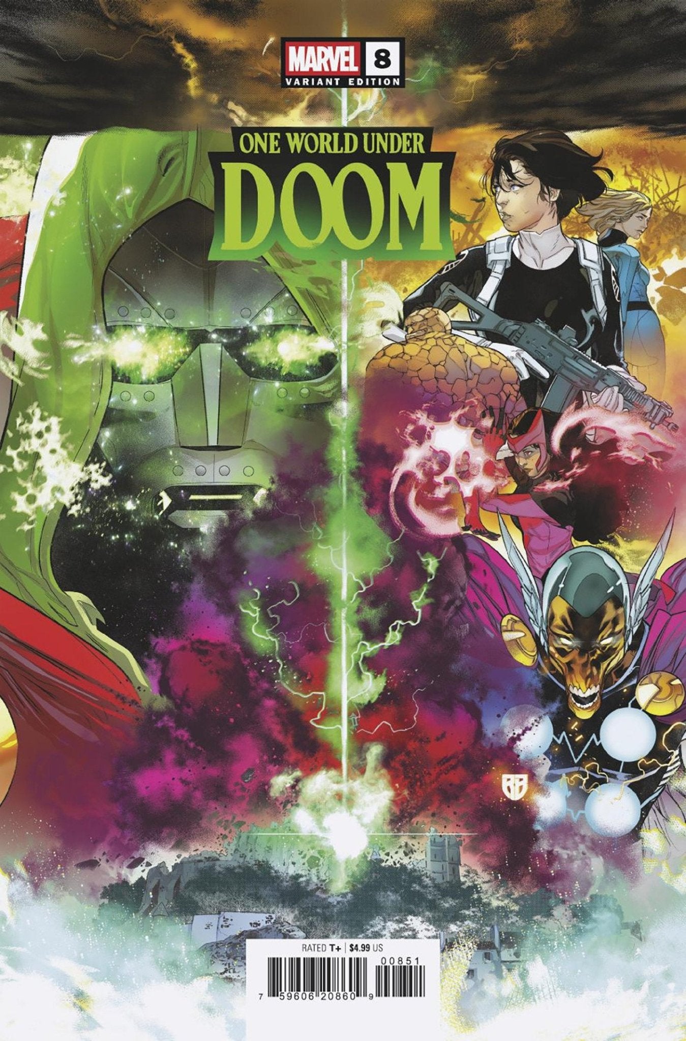Comics - One World Under Doom 8 R.B. Silva Variant - Fan - Tastic Cards & Comics - Marvel Comics