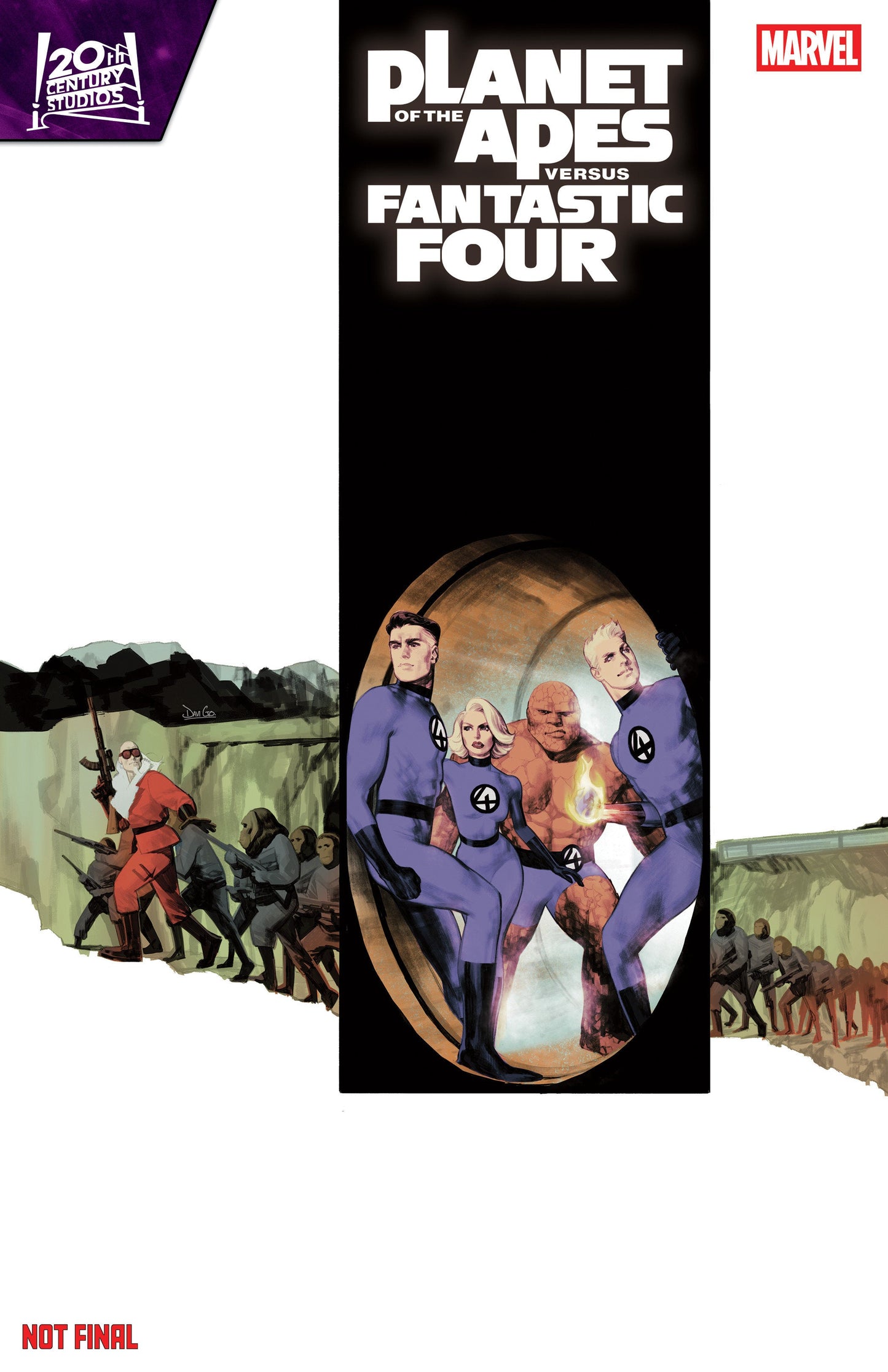 Comics - Planet Of The Apes vs. Fantastic Four 2 Davi Go Movie Homage Variant - Fan-Tastic Cards & Comics - Marvel Comics