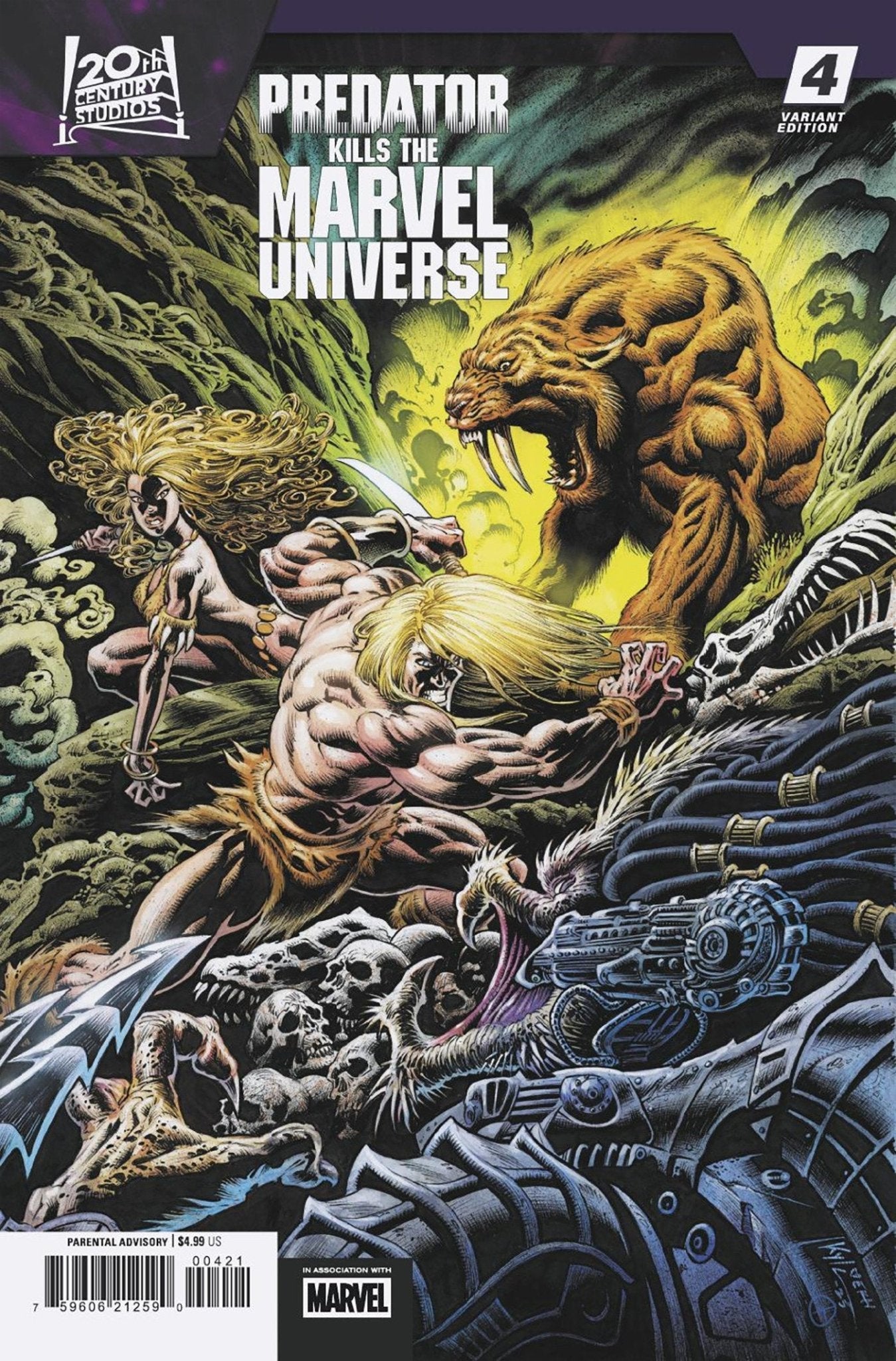 Comics - Predator Kills The Marvel Universe 4 Kyle Hotz Hunting The Hunters Variant - Fan-Tastic Cards & Comics - Marvel Comics