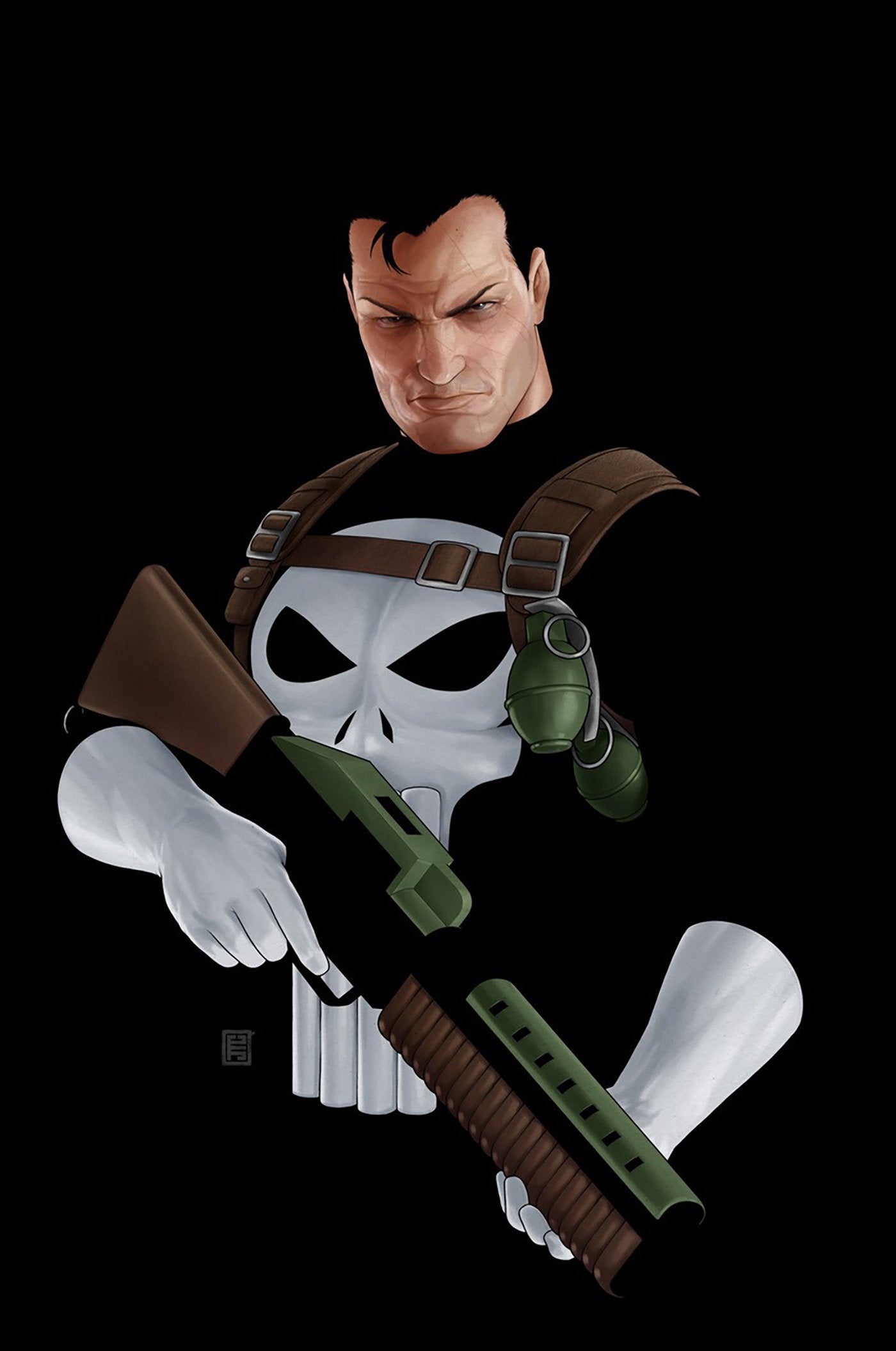 Comics - Punisher 1 John Tyler Christopher Negative Space Full Art Variant - Fan-Tastic Cards & Comics - Marvel Comics