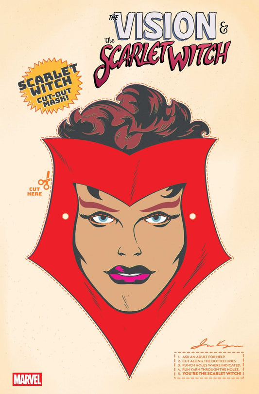Comics - The Vision & The Scarlet Witch 5 Retro Halloween Mask Variant - Fan - Tastic Cards & Comics - Marvel Comics