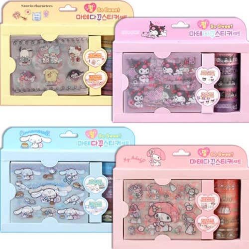SANRIO CHARACTERS DIARY DECORATION STICKER MASKING TAPE SET