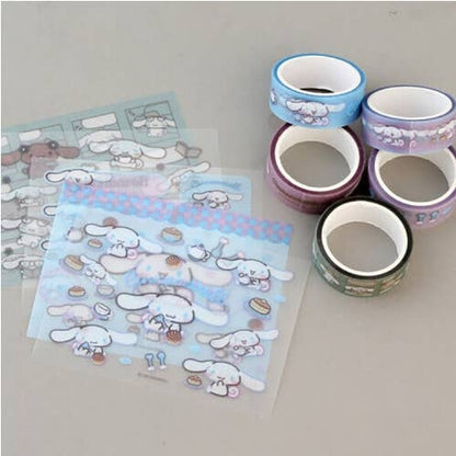 SANRIO CHARACTERS DIARY DECORATION STICKER MASKING TAPE SET