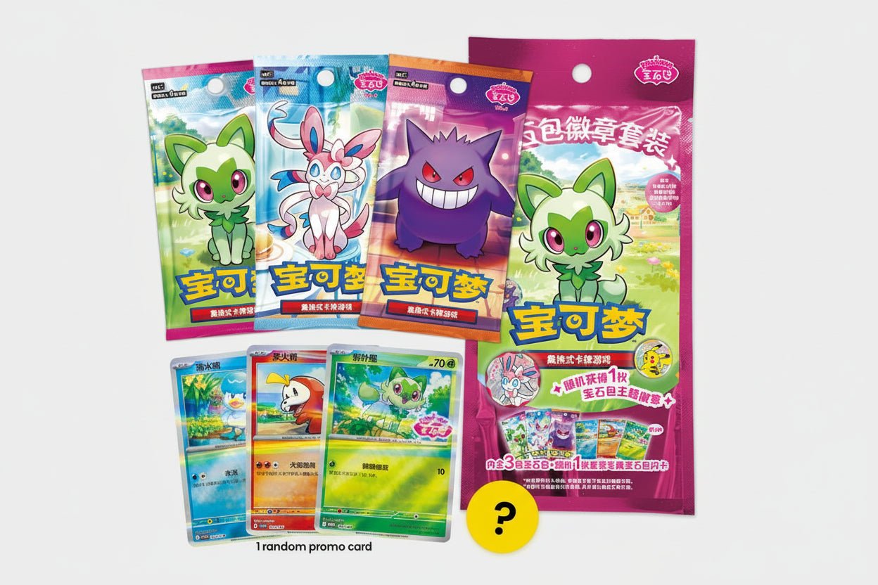 Gaming Cards - Chinese Pokémon Gem Pack Badge Set - Fan-Tastic Cards & Comics - The Pokémon Company International