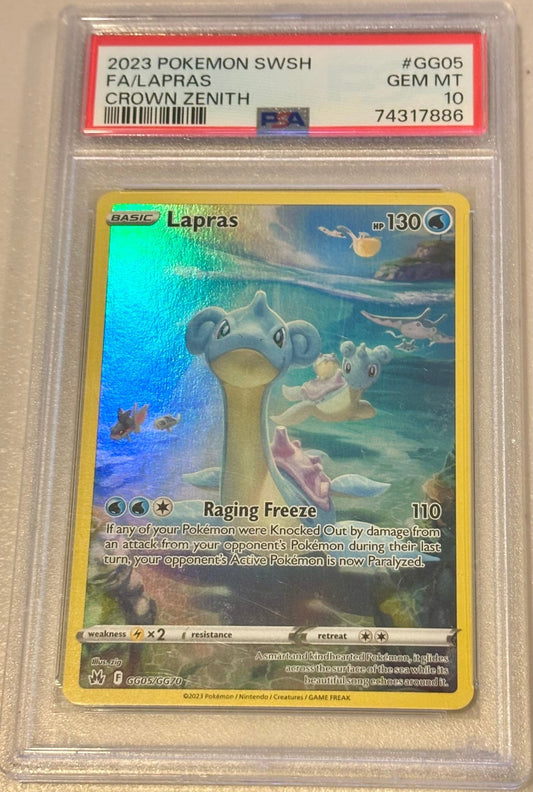 Gaming Cards - Lapras - 2023 Pokemon Crown Zenith Full Art - GG05 - Fan - Tastic Cards & Comics - The Pokémon Company International