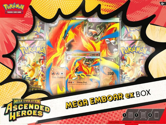 Gaming Cards - Pokemon Ascended Heroes Mega Emboar Ex Box - Fan-Tastic Cards & Comics - The Pokémon Company International