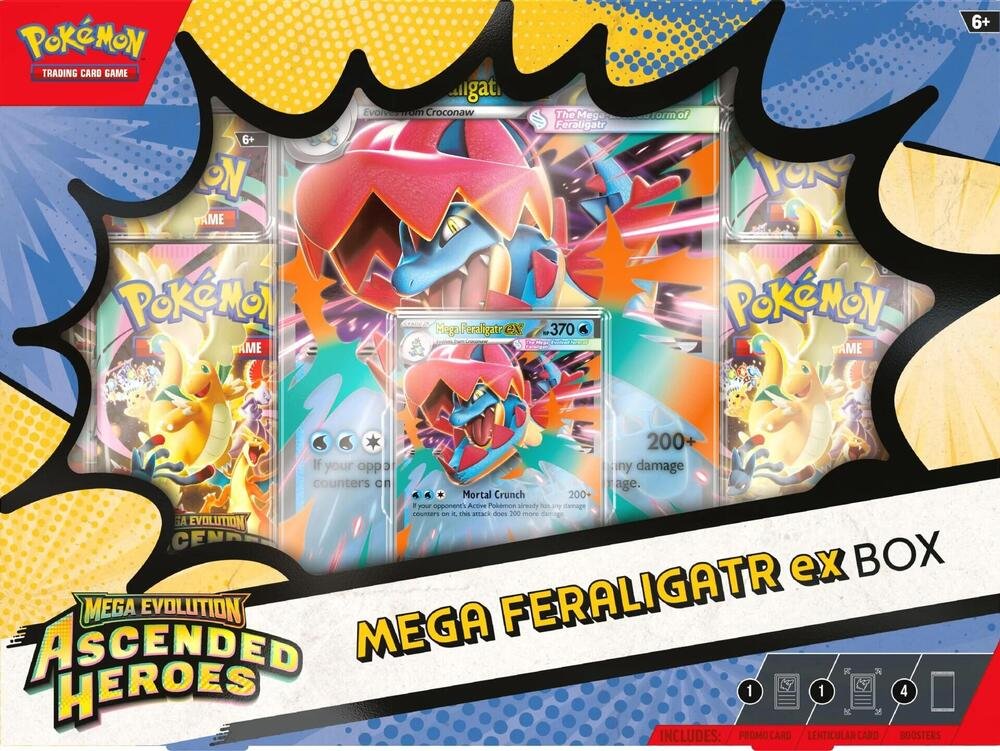 Gaming Cards - Pokemon Ascended Heroes Mega Feraligatr Ex Box - Fan-Tastic Cards & Comics - The Pokémon Company International
