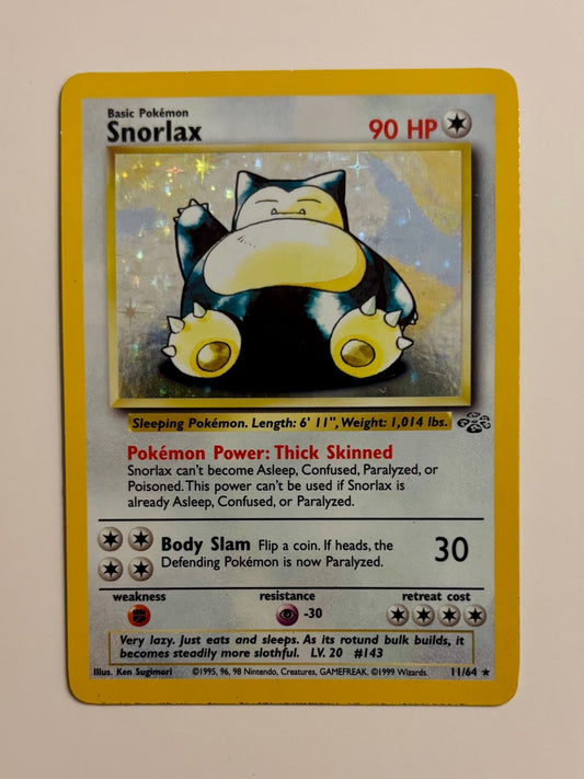 Gaming Cards - Snorlax - 1999 Pokemon WOTC Holo Rare - 11 - Fan - Tastic Cards & Comics - The Pokémon Company International
