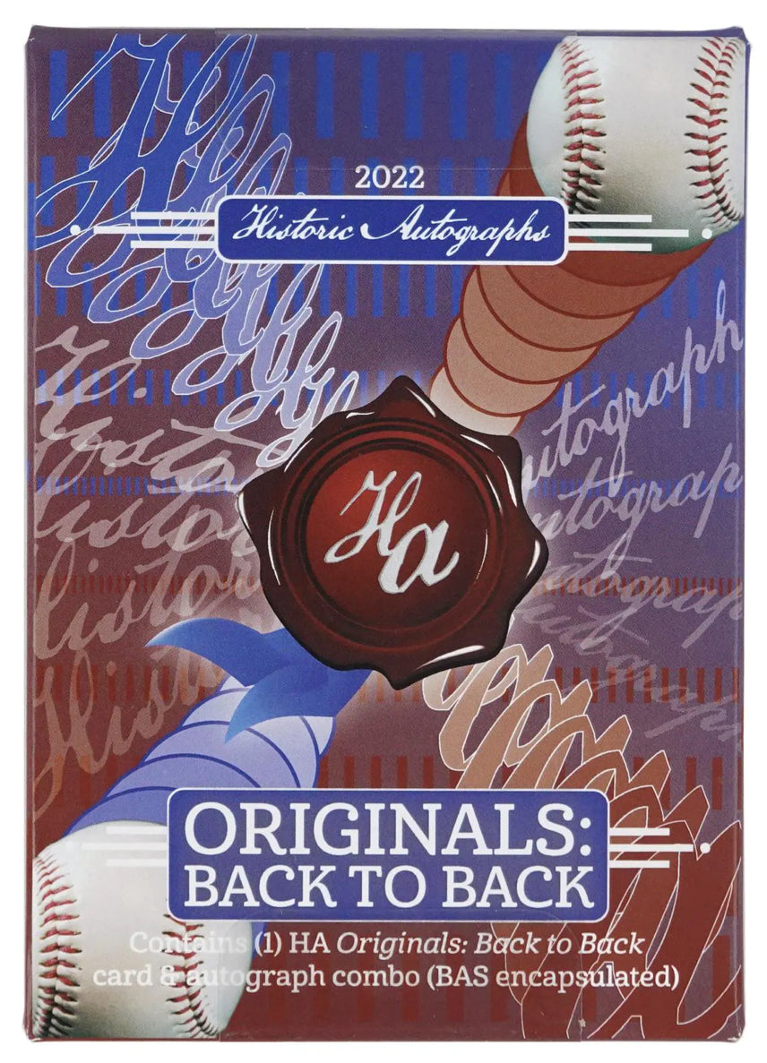 2023 Historic Autographs Originals Back to Back Baseball Hobby Box