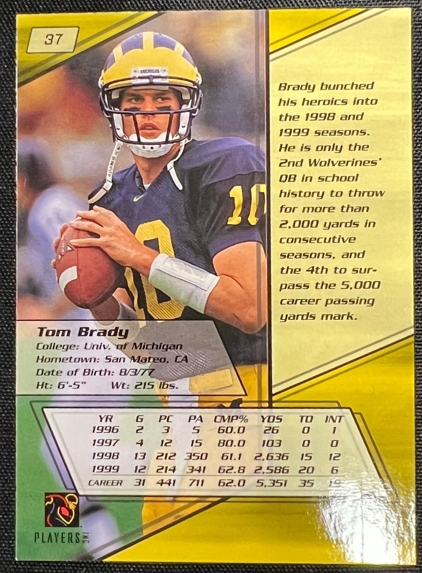Sport Cards - Tom Brady - 2000 Press Pass - 37 - Fan - Tastic Cards & Comics - Players