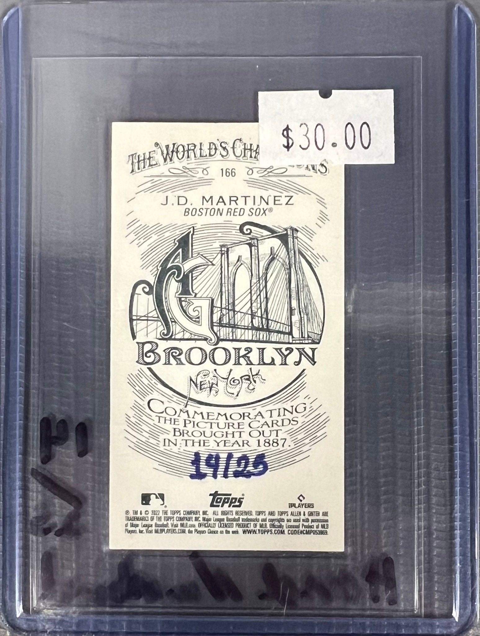 Sport Cards - Baseball J.D. Martinez (Tobacco Card) 166 - Fan - Tastic Cards & Comics - Topps
