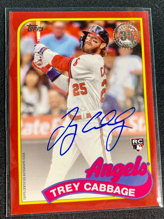 Sport Cards - Trey Cabbage - 2024 Topps Series 1 1989 Autograph Red - 89BA - TCA - Fan - Tastic Cards & Comics - Topps