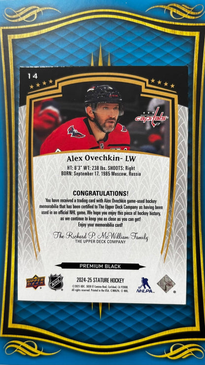Sport Cards - Alex Ovechkin - 2025 Upper Deck Stature 1 of 1 - 13 - Fan - Tastic Cards & Comics - Upper Deck
