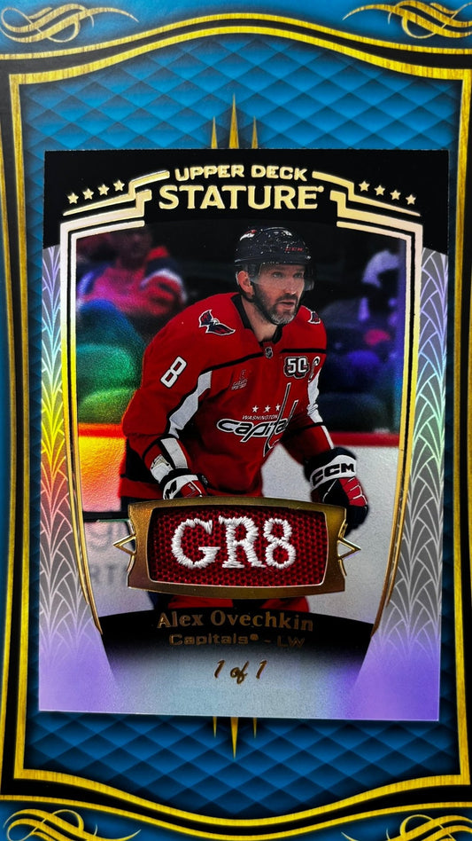 Sport Cards - Alex Ovechkin - 2025 Upper Deck Stature 1 of 1 - 13 - Fan - Tastic Cards & Comics - Upper Deck
